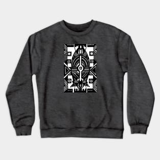 African Mask traditional tribal symbolic pattern design Crewneck Sweatshirt